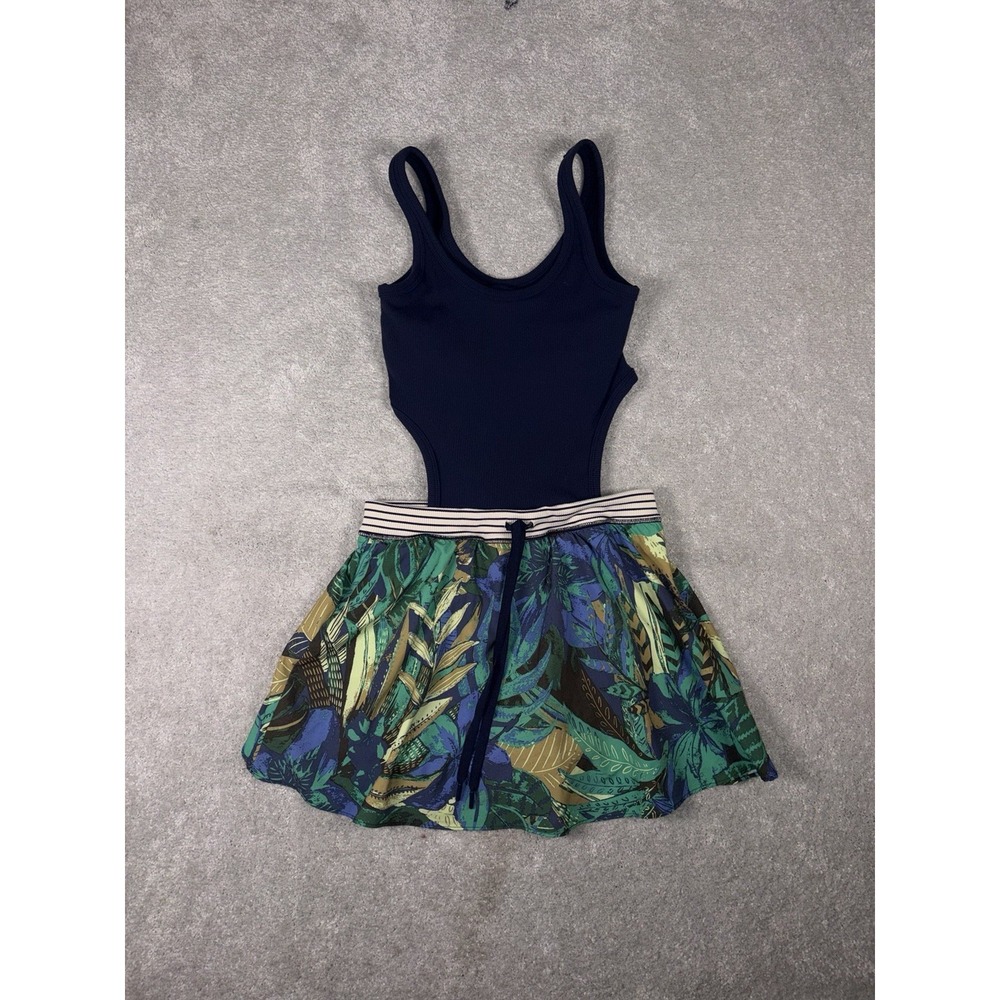 OFFLINE by‎ Aerie Ribbed Cut Out Romper Dress Athletic Blue Womens Size S